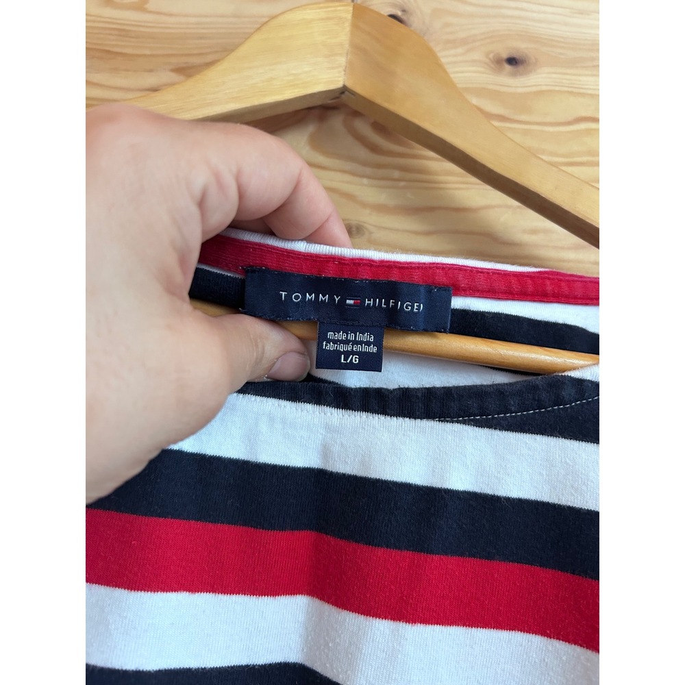Tommy Hilfiger Nautical Stripe Boatneck Top Red White Blue Large
Costal Large - Picture 7 of 8